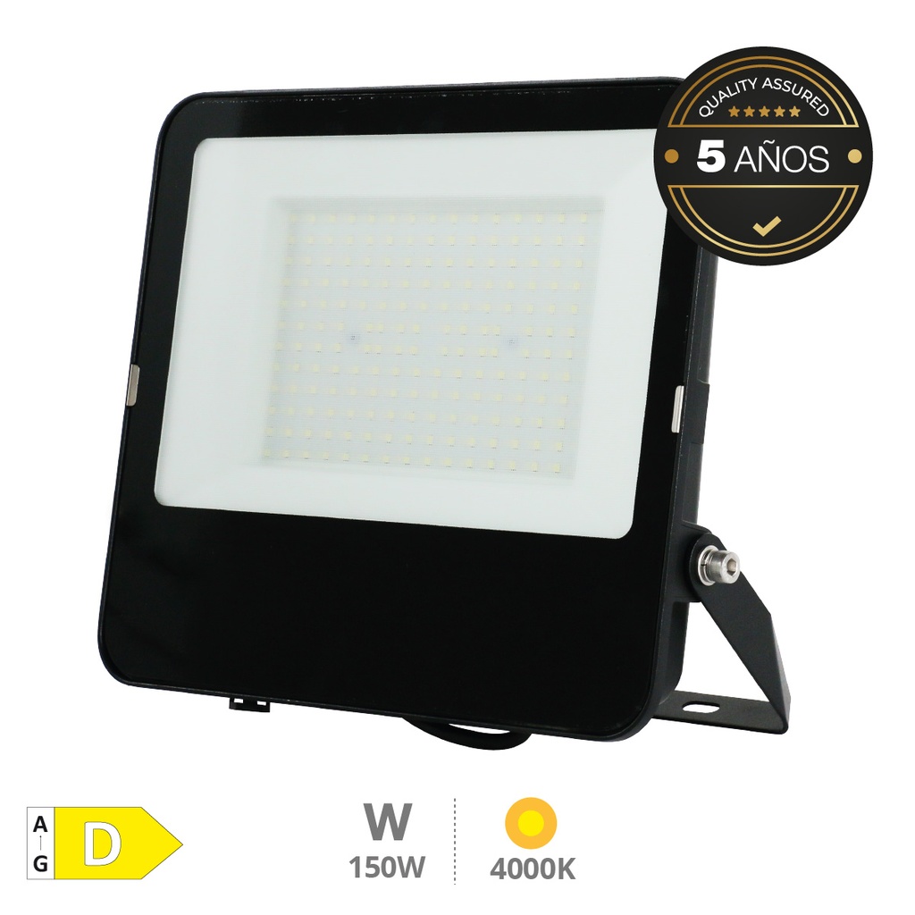 Proyector aluminio LED Serie Liwale 150W 4000K IP65 Negro - Pro Line