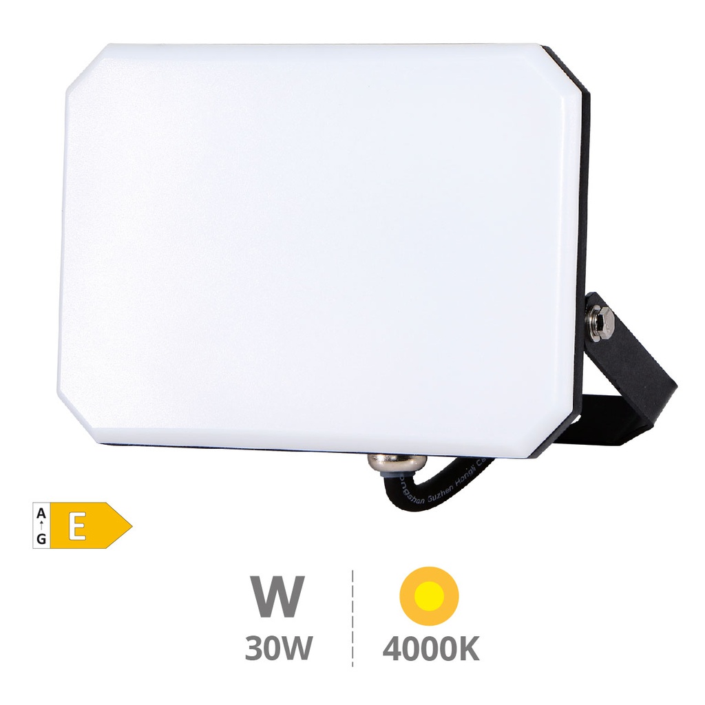 Projecteur aluminium LED 30W 4000K IP65 Noir