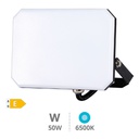 Aluminum LED floodlight 30W 6500K matt difusser IP65 Black