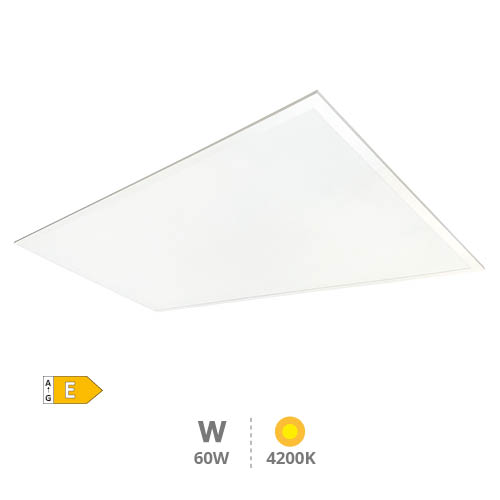 LED recessed panel 60W 4200K 120x60cms. White