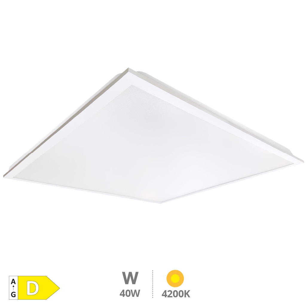 Panel empotrable LED Lubuko 59,5x59,5cm 40W 4200K UGR19 IP44 Blanco - Pro Line