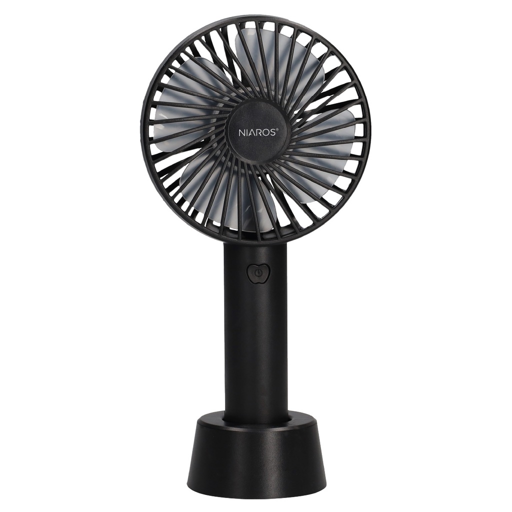 Mini ventilador de mão portátil Balu USB recarregável Preto