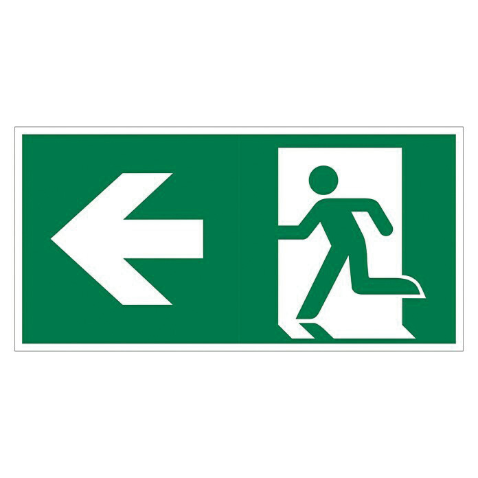 Sticker for emergency light left arrow 200x75mm