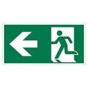 Sticker for emergency light left arrow 200x75mm