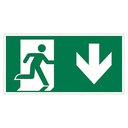 Sticker for emergency light down arrow 200x75mm