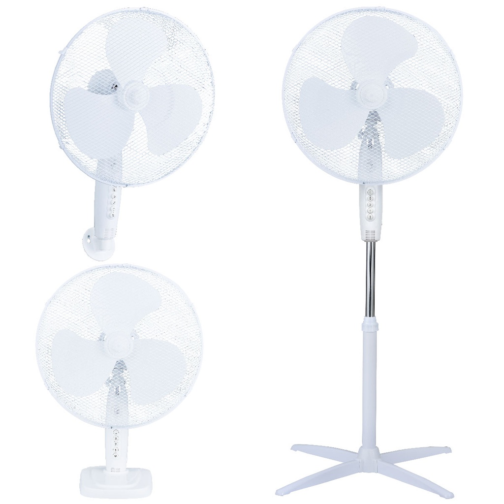 Ventilador Kureli 3 en 1 (sobremesa, pared y pie) Ø43cm 45W Blanco