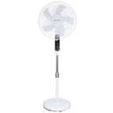 Ventilador de pie Lungra con mando y temporizador Ø43cm 50W Blanco