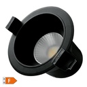 Mandani Rounded Recessed Fixture 7W  3000-4000-6500K Black