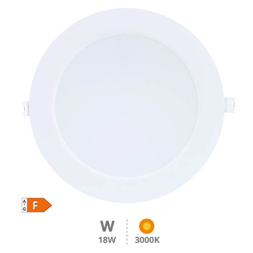 Downlight à encastrer LED rond Lonbo 20 W 3000K Blanc