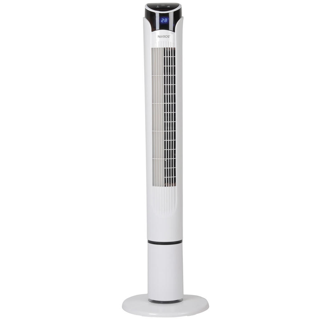 Kodima Ventilador de torre 103cms. con mando 45W Blanco