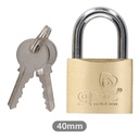 Brass padlock short neck steel 40mm 2 keys . BOX OF 12