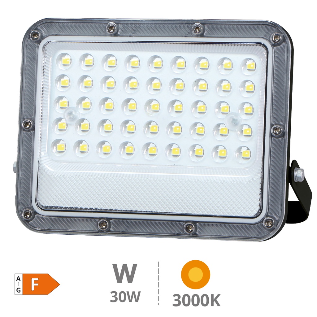 Belinta Aluminum LED floodlight 30W 3000K IP65 Black