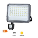 Belinta Projecteur aluminium LED avec détecteur 30W 4000K IP65 noir