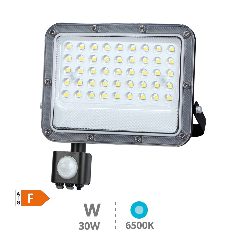 Belinta Aluminum LED floodlight with sensor 30W 6500K IP65 Black