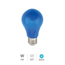 Bombilla LED estándar 1W E27 Azul