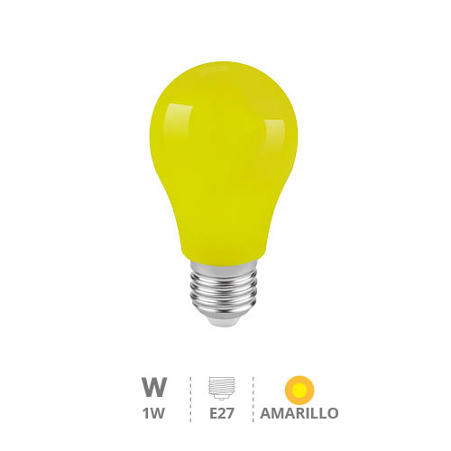 Bombilla LED estándar 1W E27 Amarillo