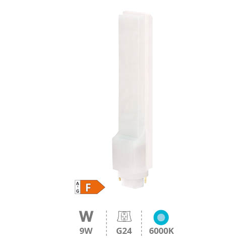 Ampoule LED PL 9W G24 180º 6000K