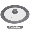 Tapa universal de silicona para ollas y sartenes 24 - 26 - 28 cm