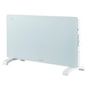 [301015011] Zanthus White glass panel convector heater 2000W