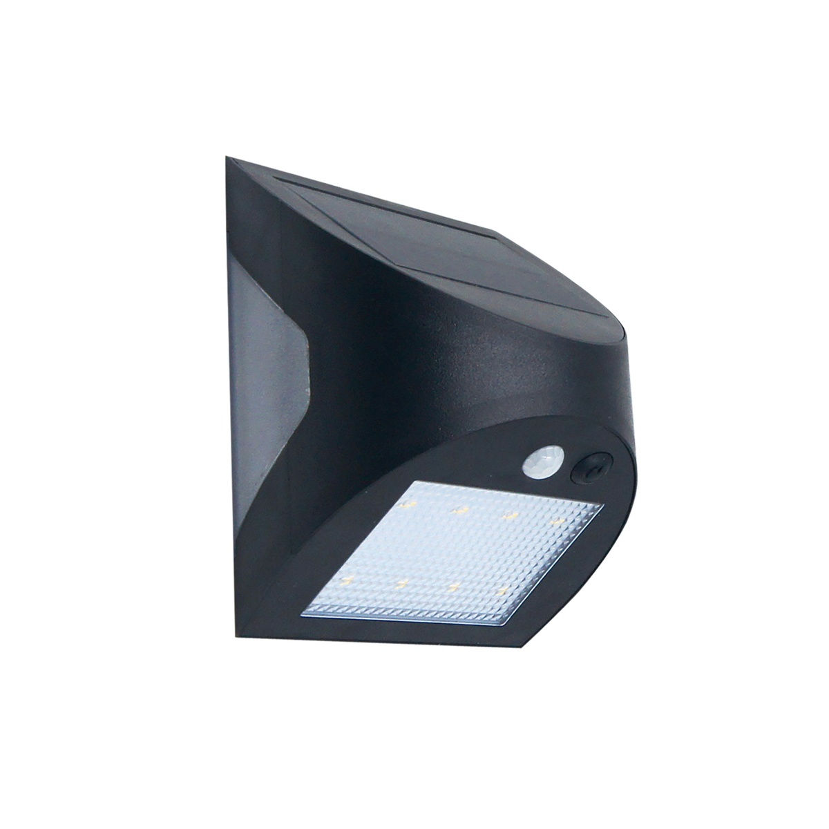 Aplique solar LED Kolam con sensor de movimiento y crepuscular 3W 6000K Negro
