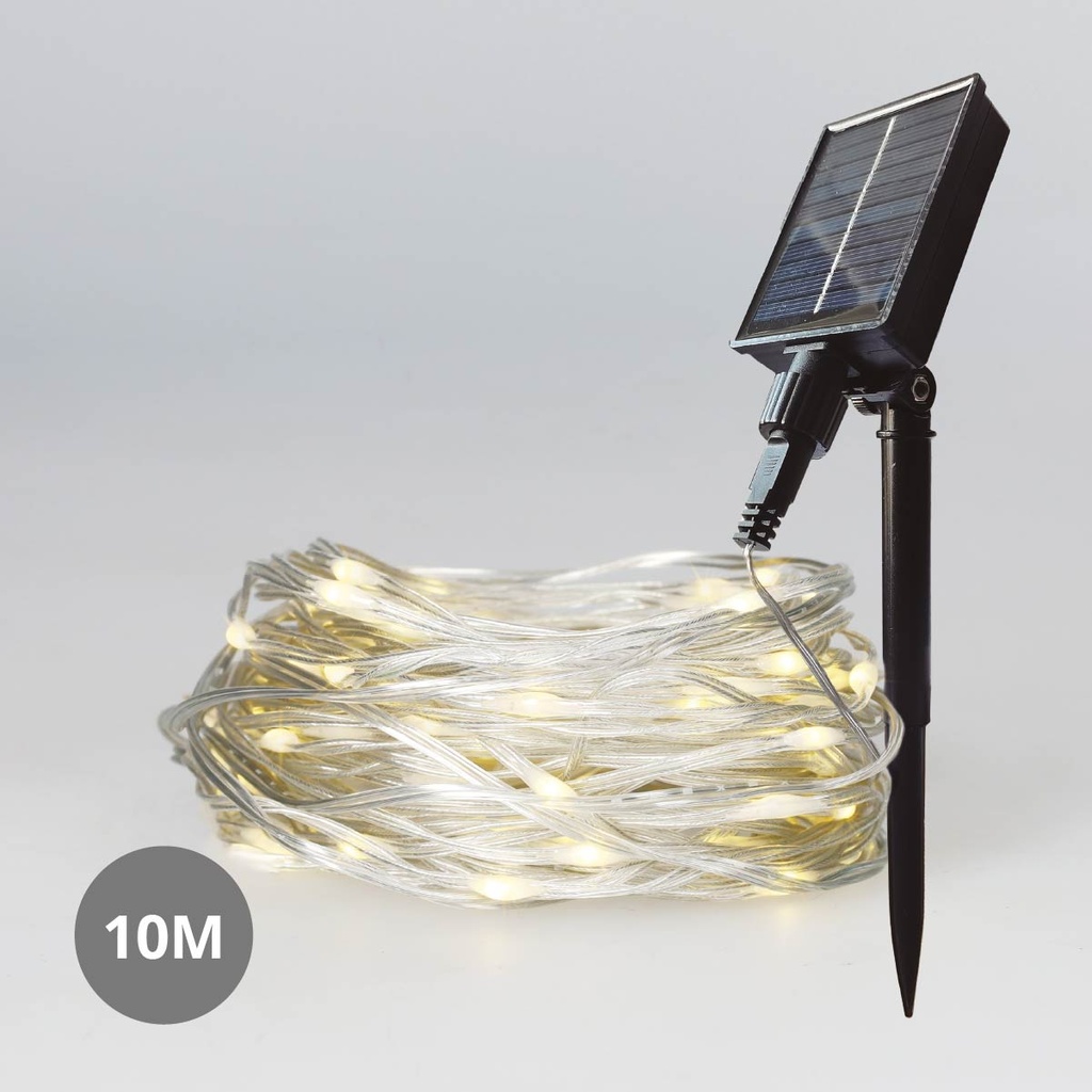 Guirnalda LED 10M solar luz cálida