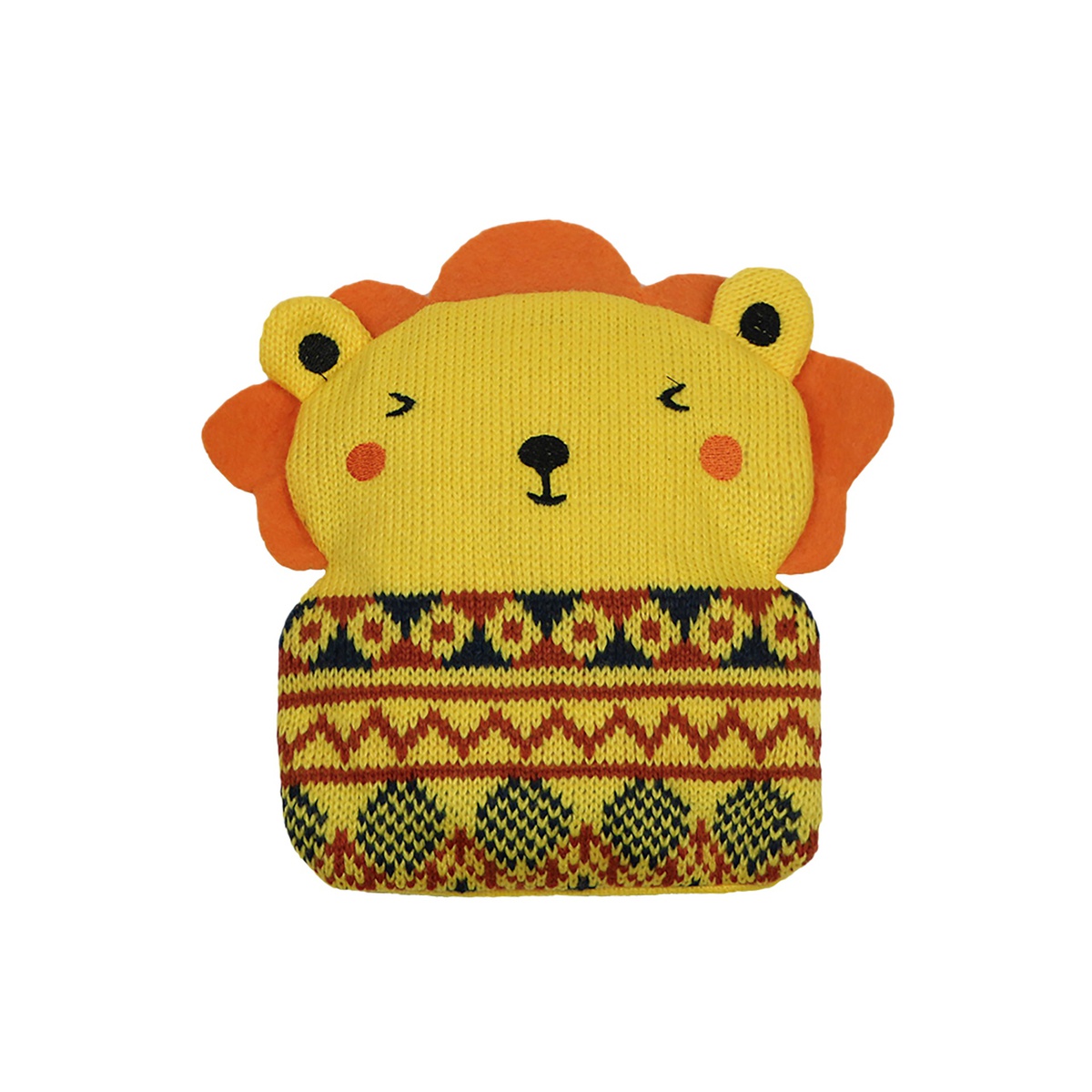 Termic bag with clay beads lion