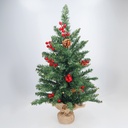 Ponak Artificial Christmas tree 0,6M 75 tips with decoration + 20 LEDs