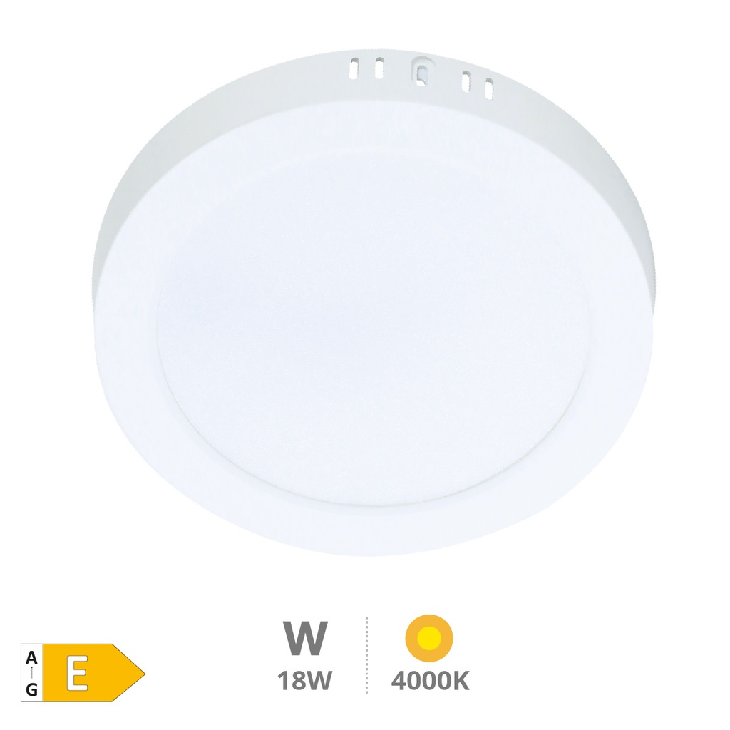 Downlight superficie LED redondo Tikan 18W 4000K Blanco - Libertina