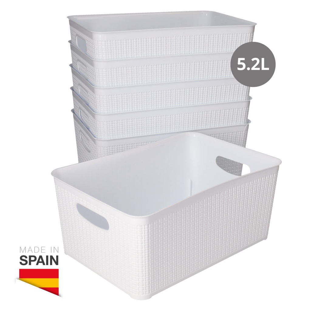 CESTO RECTANGULAR MIMBRE BLANCO 3,3L. (copia)