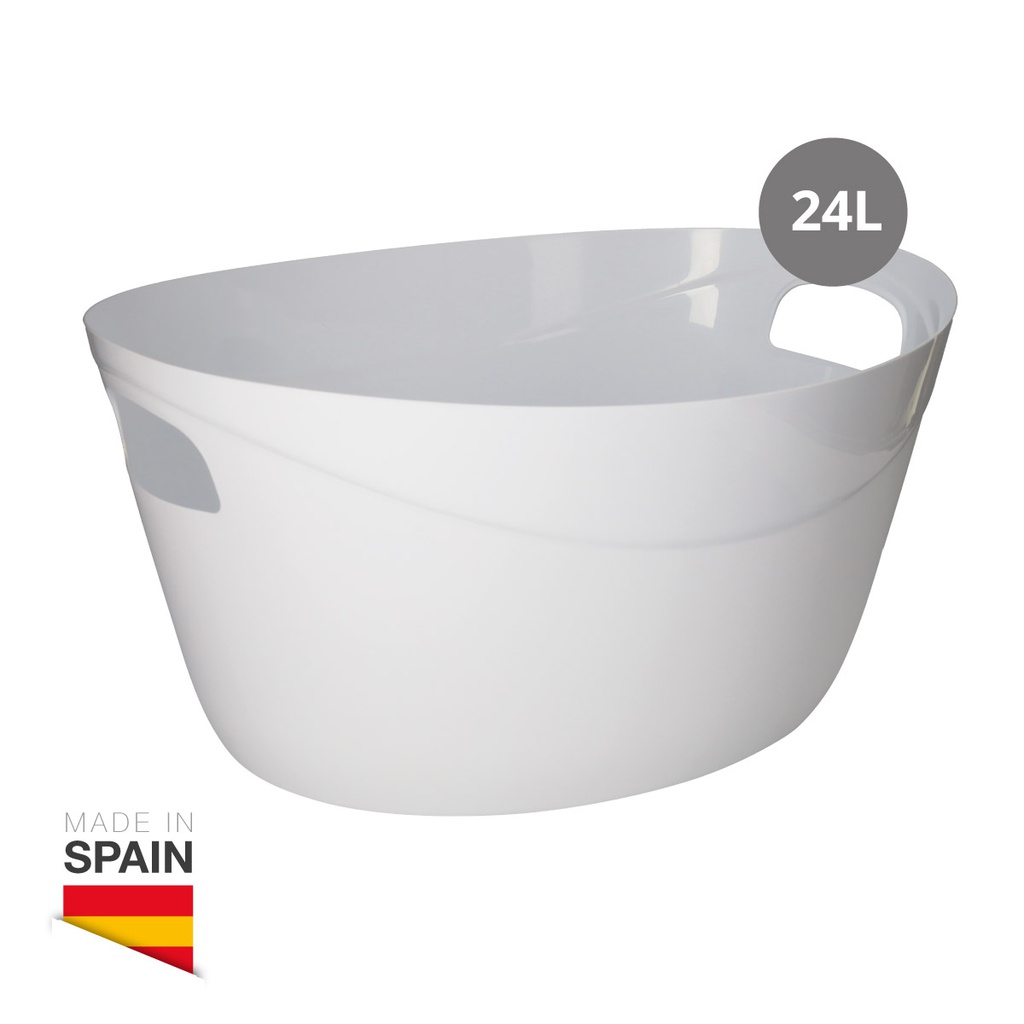 Cesto multiusos ovalado 24L Blanco