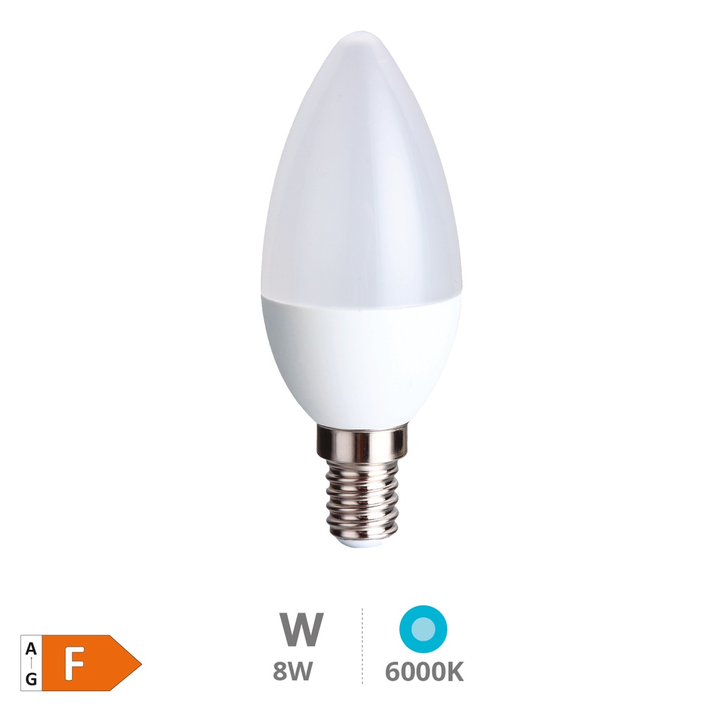 Ampoule à LED flamme 8 W E14 6000K - Libertina