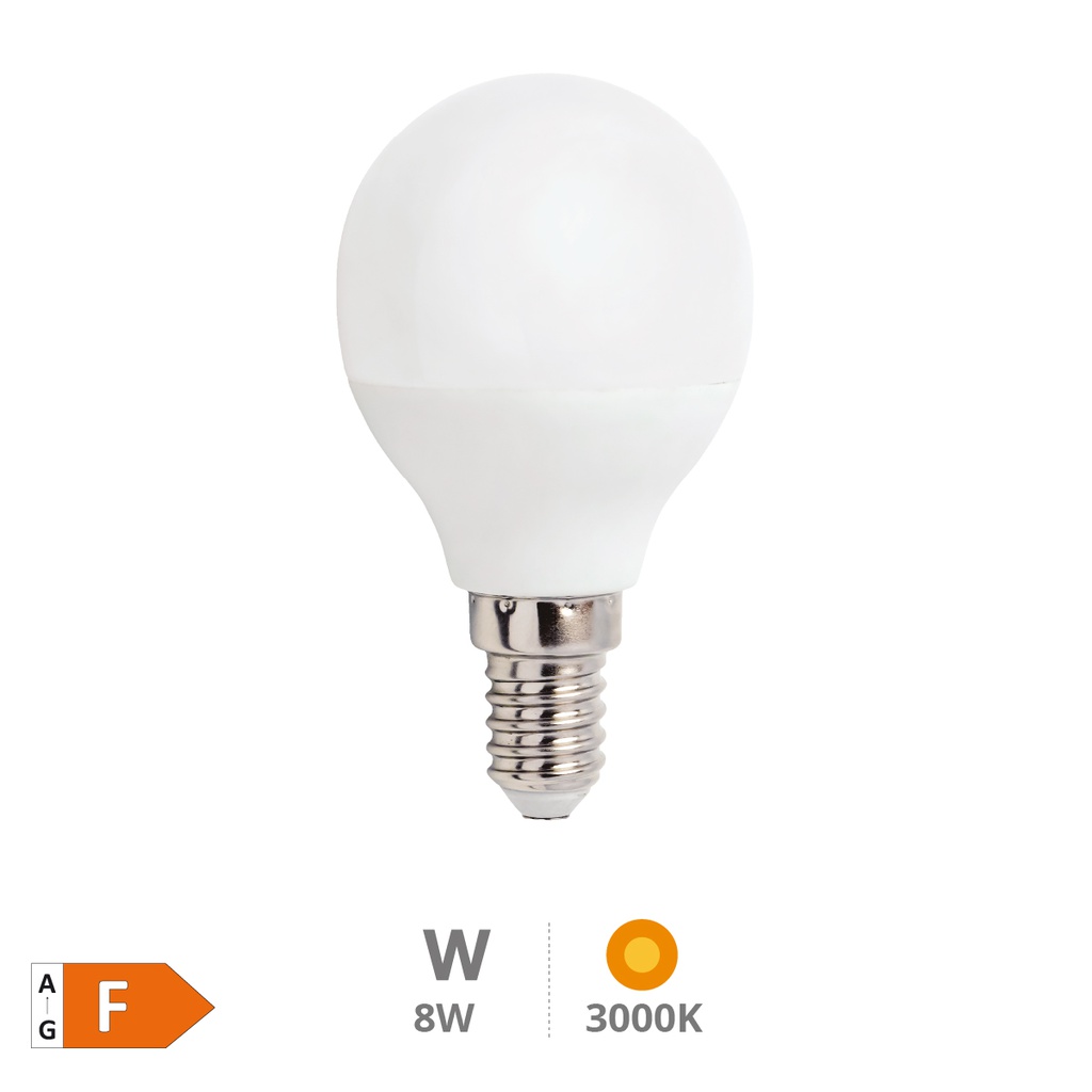 Lâmpada LED esférica 8 W E14 3000 K – Libertina