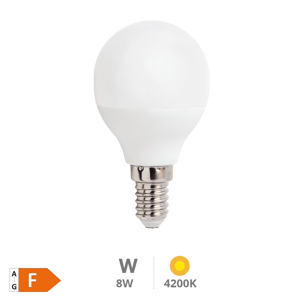 Ampoule LED sphérique 8 W E14 4200K - Libertina