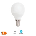 Ampoule LED sphérique 8 W E14 6000K - Libertina