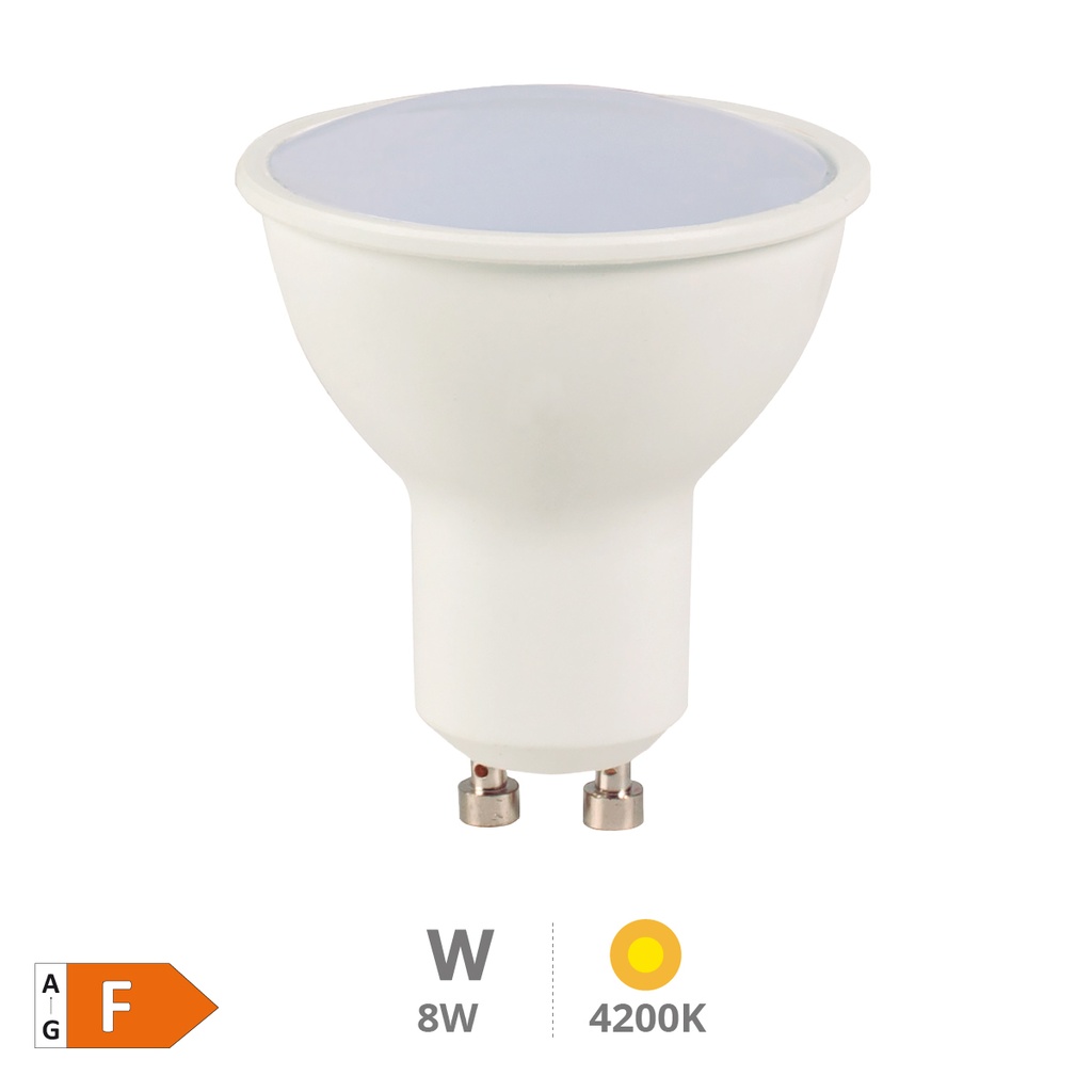 Bombilla LED dicroica 8W GU10 4200K - Libertina