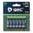 [106000053] GSC EcoPlus alkaline LR6 (AA) Battery 6pcs/pack