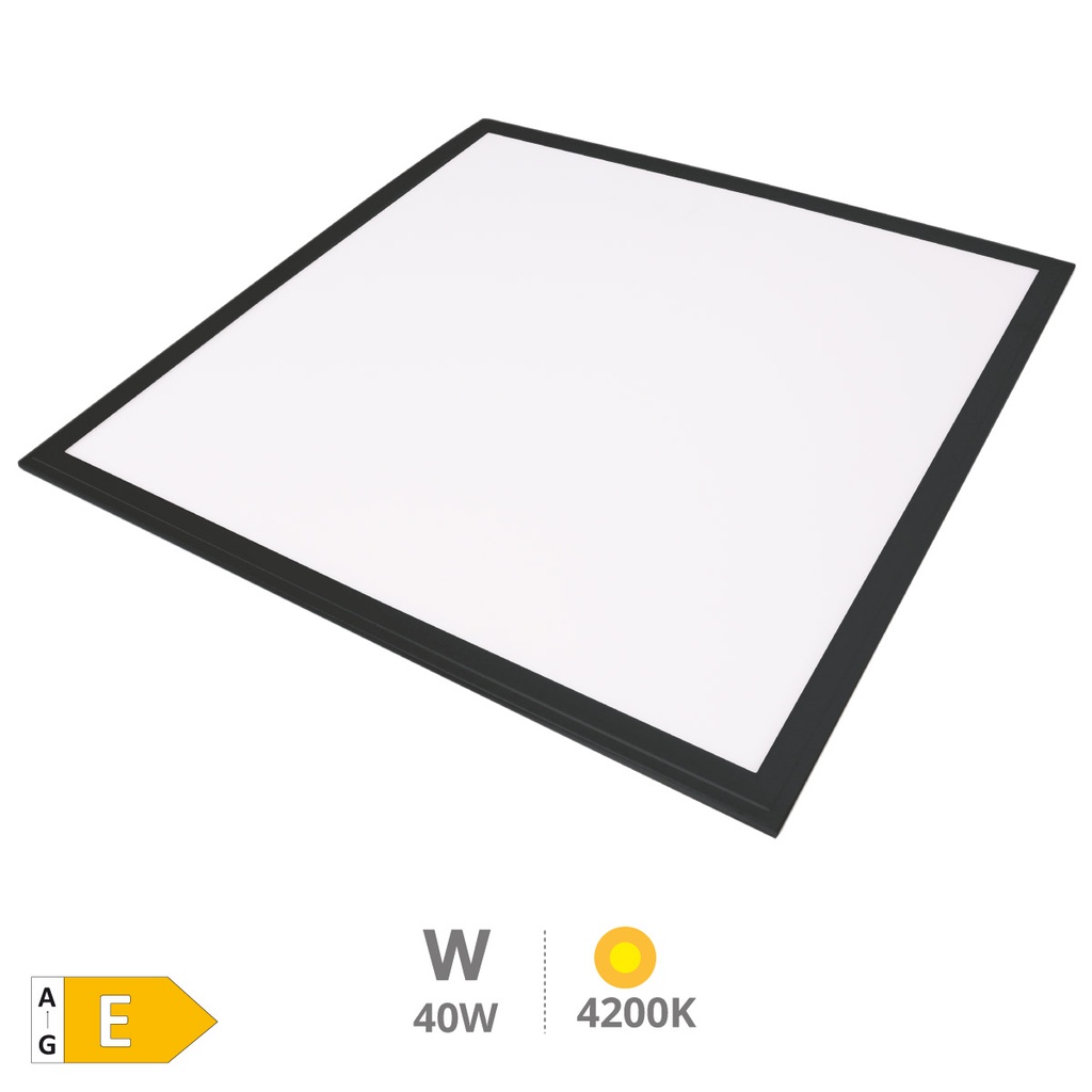 Painel encastrável ultrafino LED Sabha 40 W 4200 K Preto