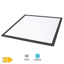 Painel encastrável ultrafino LED Sabha 40 W 6000 K Preto