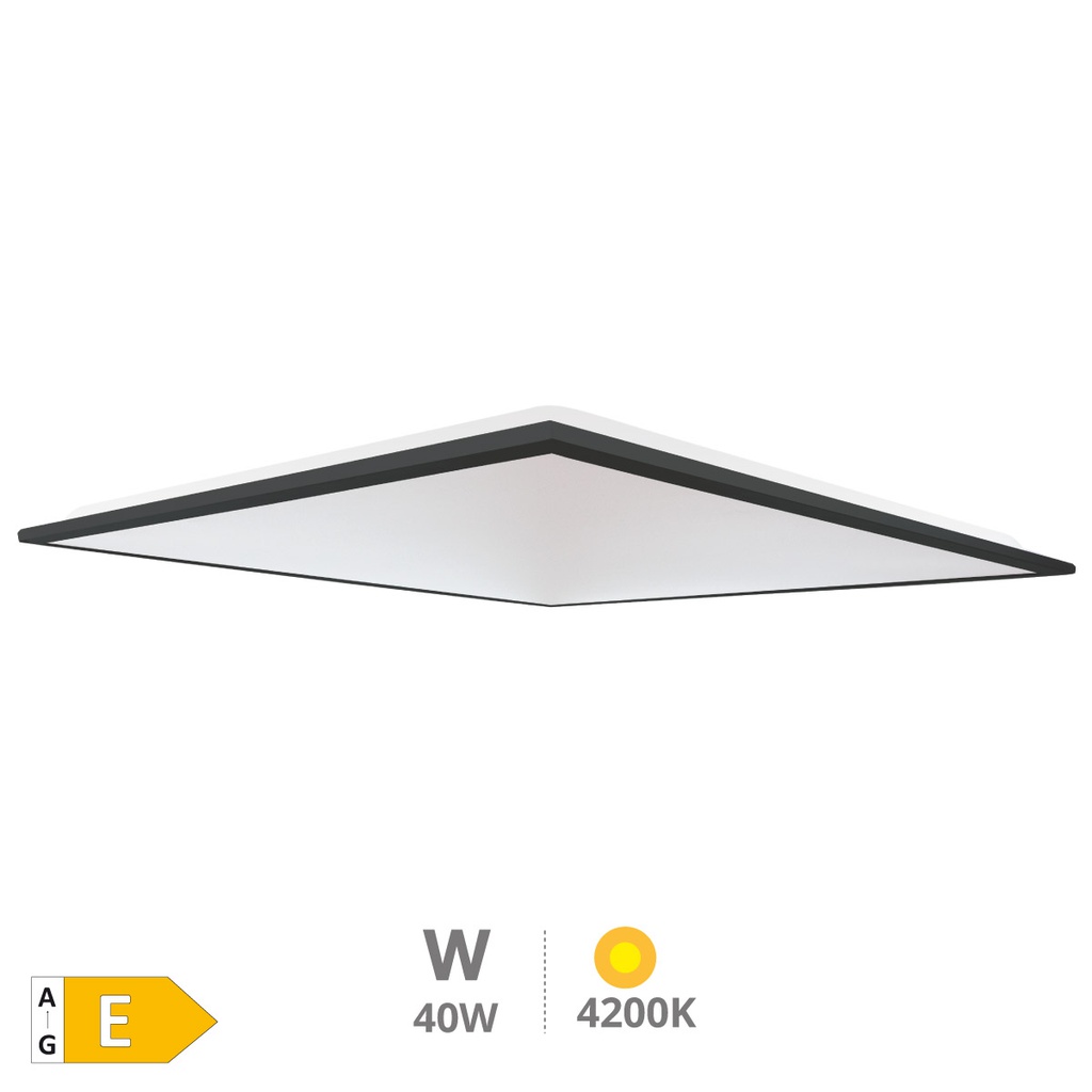 Painel encastrável LED Ubari 40 W 4200 K Preto