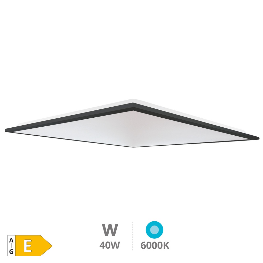 Panneau à encastrer LED Ubari 40 W 6000K Noir