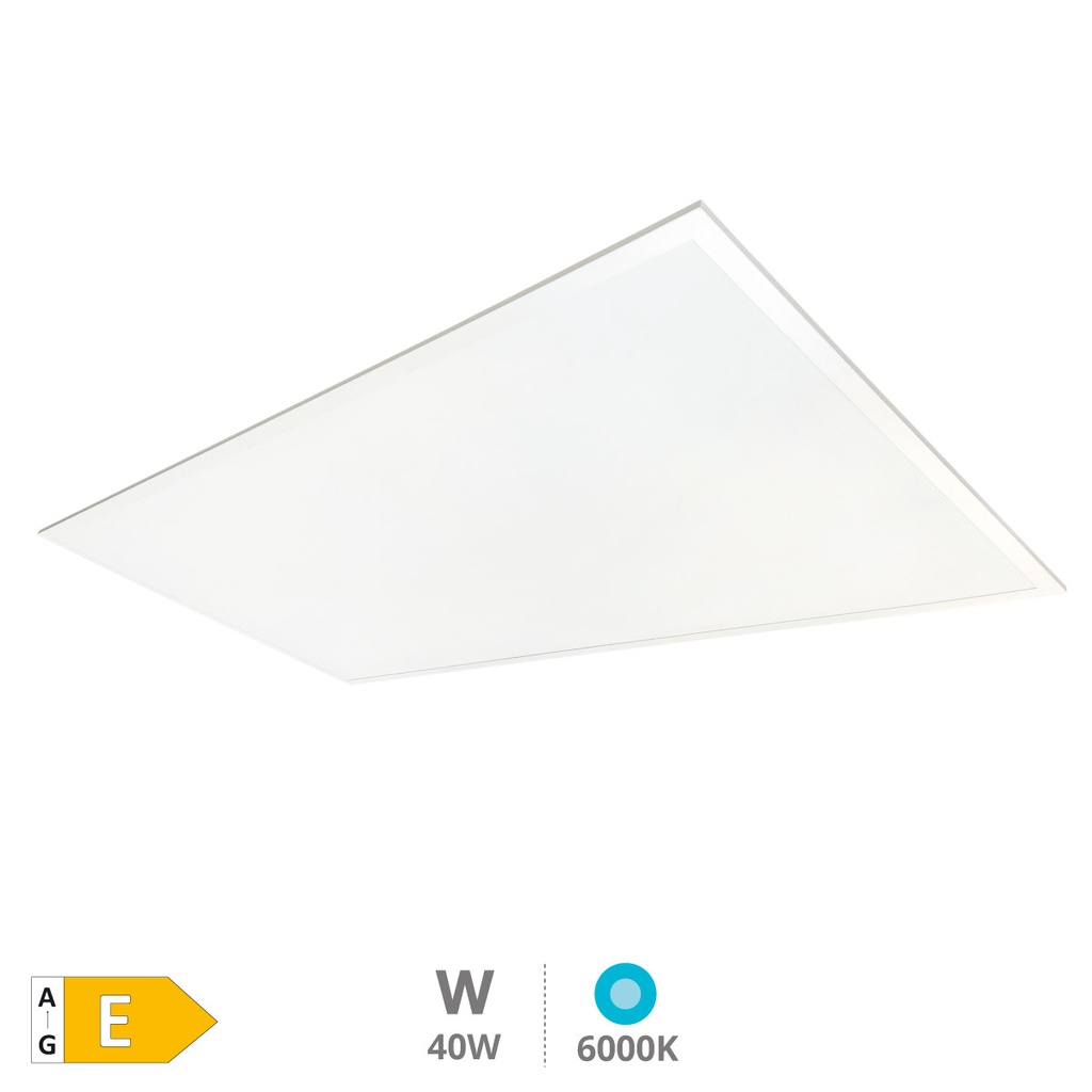 Panel empotrable LED rectangular Luena 119,5x29,5cm 40W 6000K Blanco