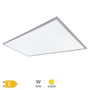 Panel empotrable LED rectangular Luena 119,5x29,5cm 40W 4200K Níquel