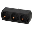 Black 3 way adapter 