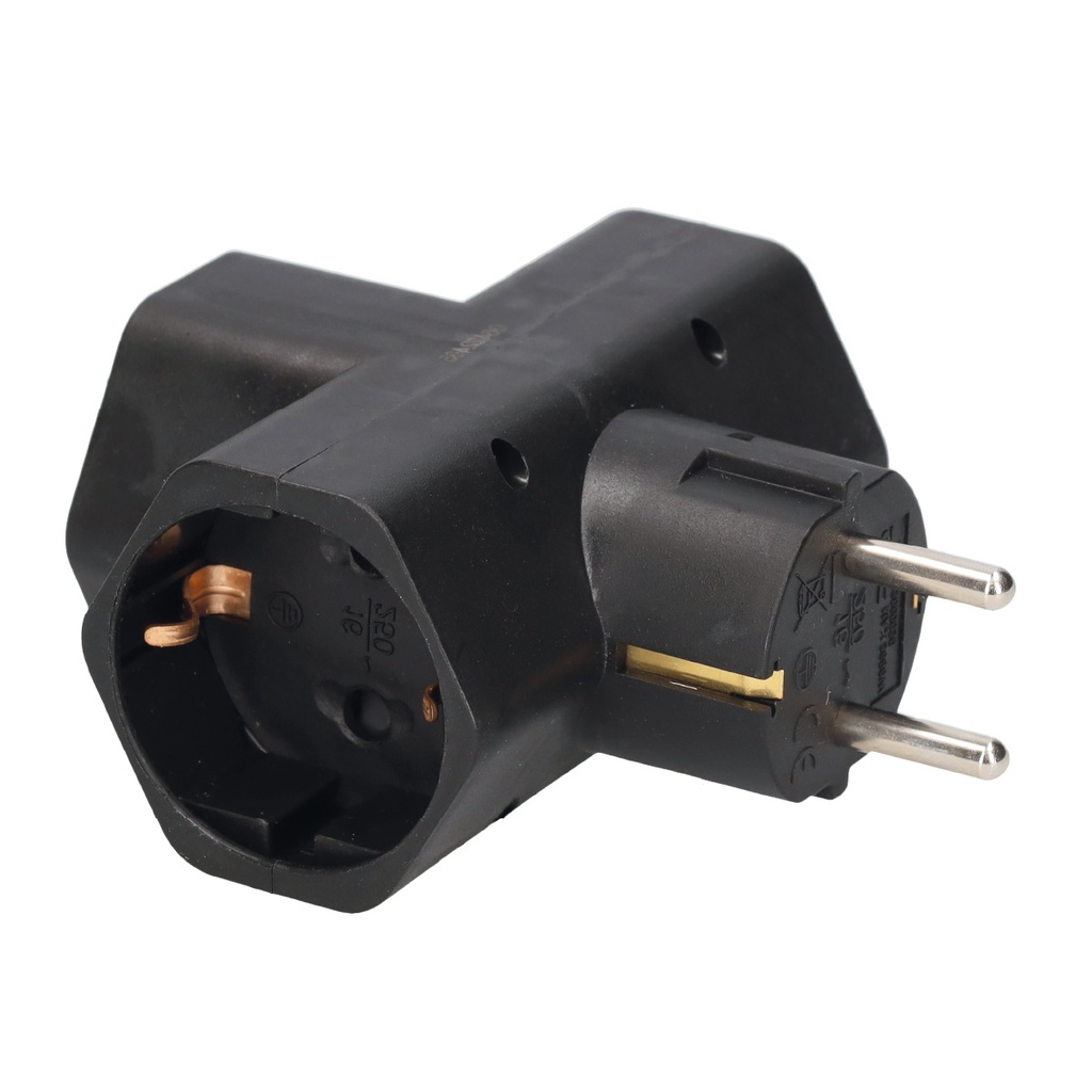 Black 3 way adapter