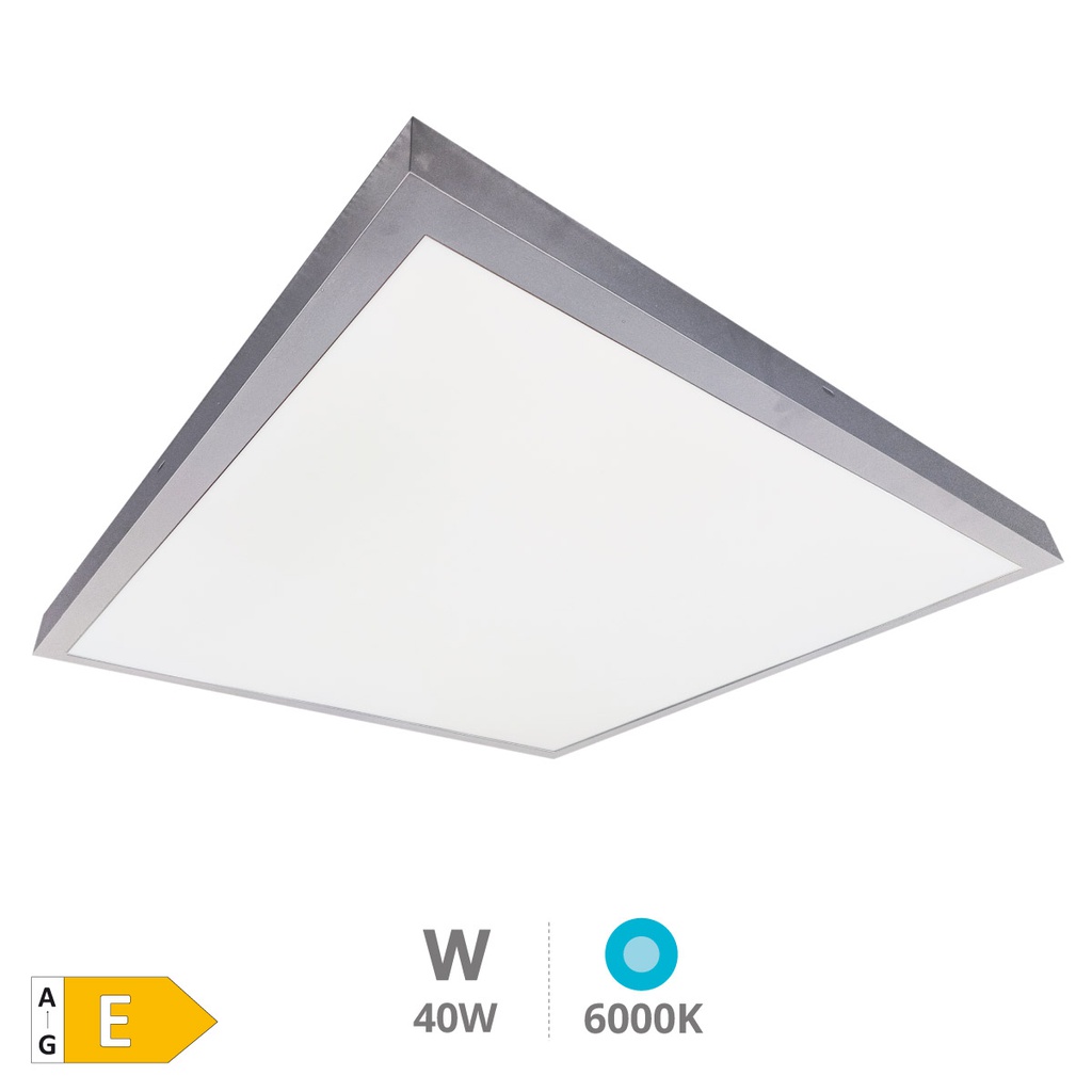 Panel superficie LED Borma 60x60cm 40W 6000K Níquel