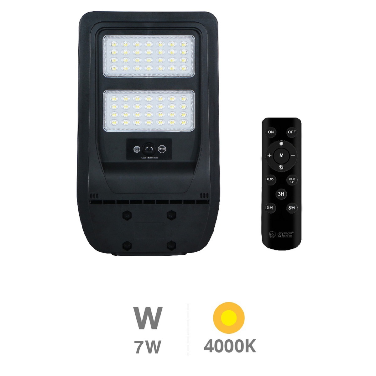 Buat Lampadaire solaire LED avec détecteur crépusculaire et de mouvement 7W 4000K IP65