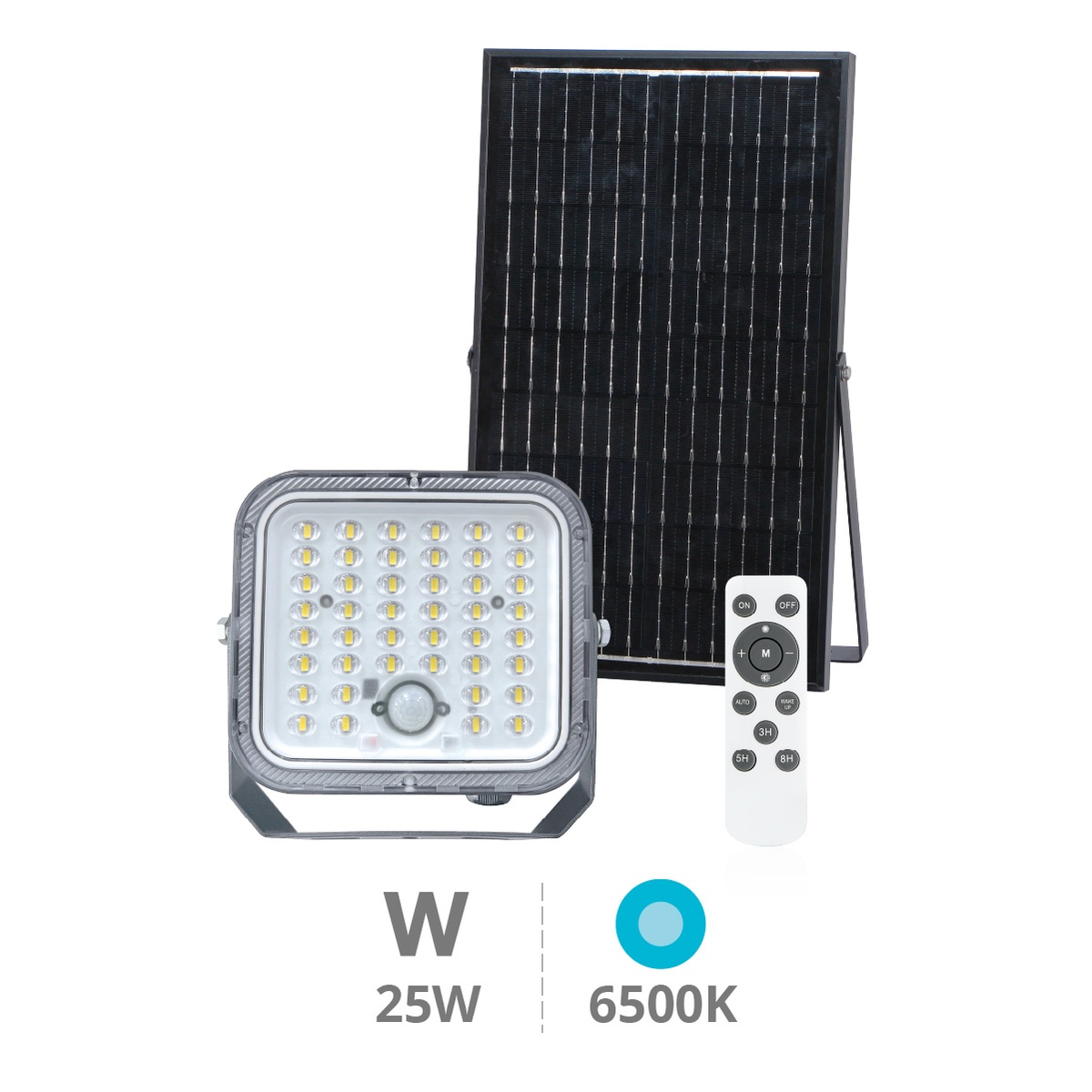 Pamol LED PIR Solar floodlight 25W 6500K IP65