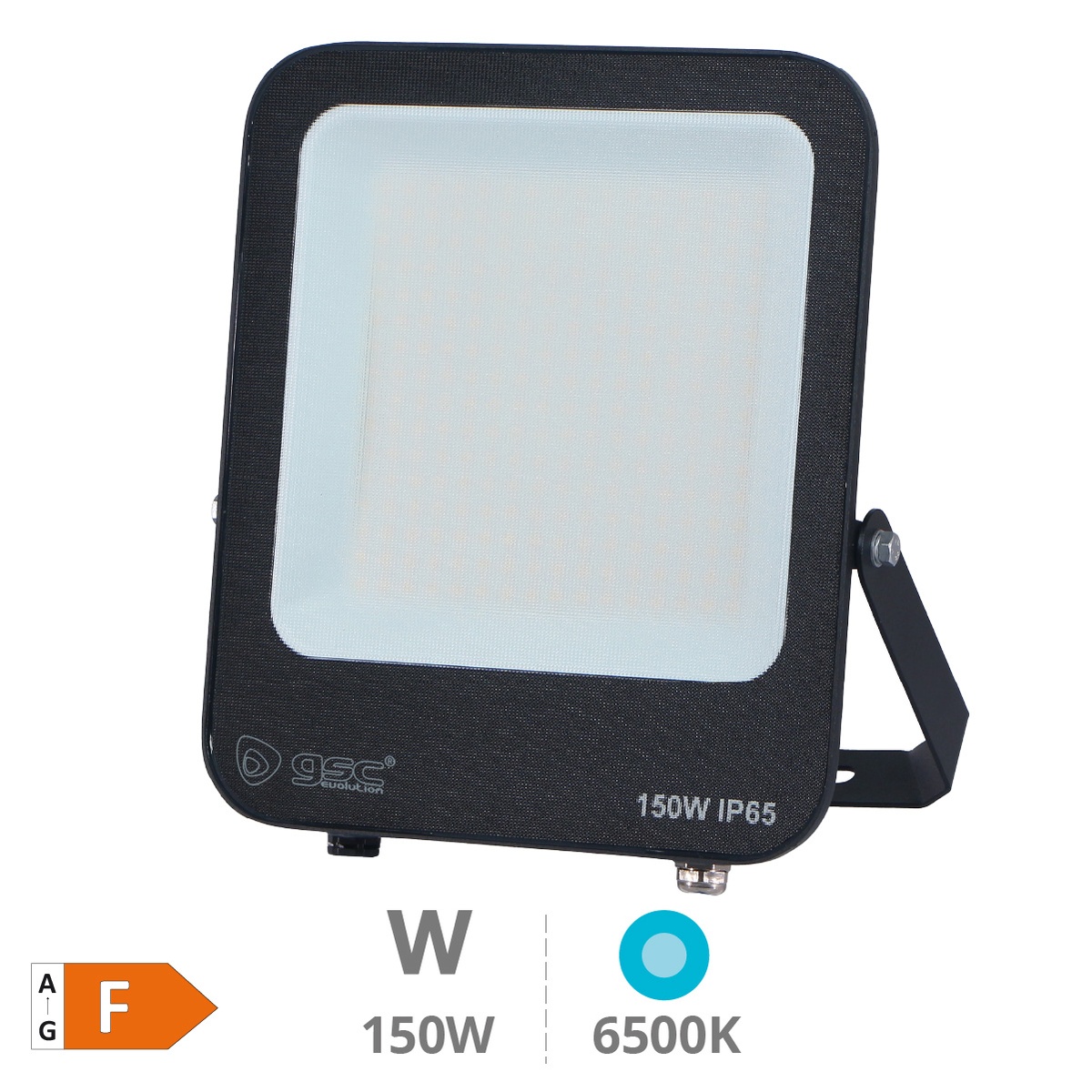 Santadi aluminum LED floodlight 150W 6500K IP65 Black