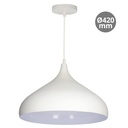 Lámpara de techo colgante Serie Nola E27 Ø420mm Blanco