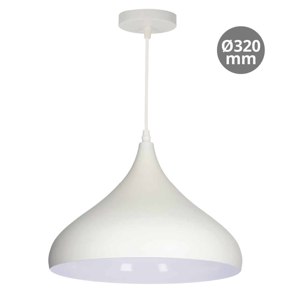 Lampara colgante 320mm blanca